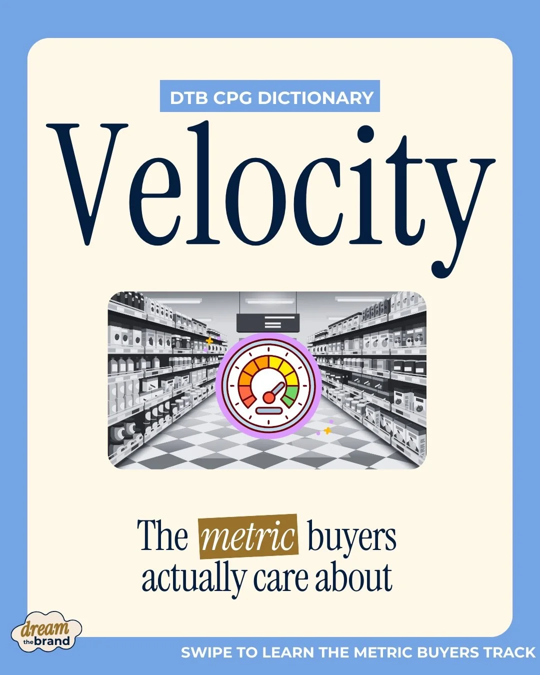 Velocity is the metric buyers actually care about 📈🛒

It&rsquo;s not your total sales.
It&rsquo;s not your followers.
And it&rsquo;s definitely not &ldquo;buzz.&rdquo;

Velocity = how many units you sell per store, per week. ✅

Because velocity dri