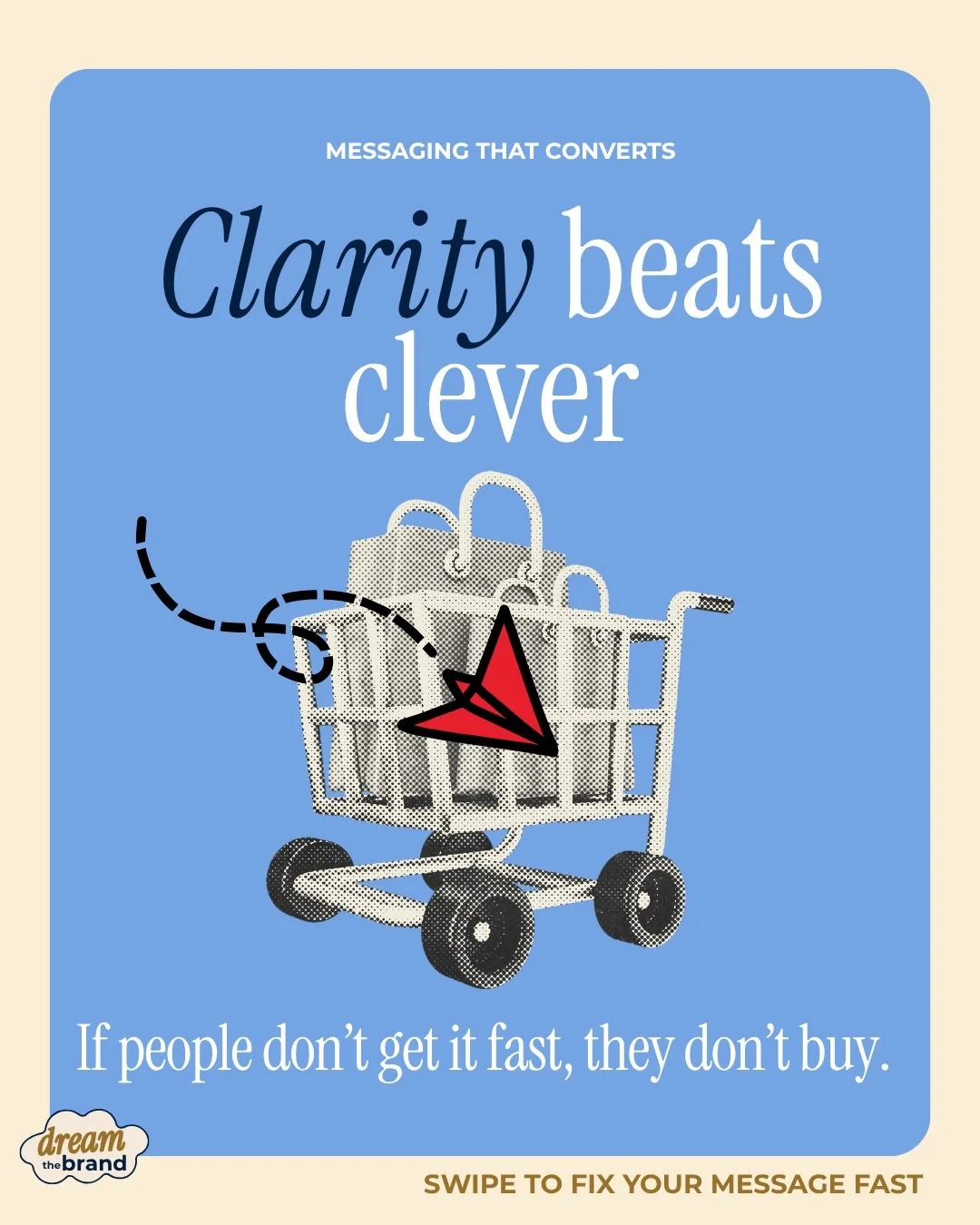 You don&rsquo;t need better marketing.
You need clearer messaging.
Because when someone lands on your page, you have seconds.

Not to be clever to be understood.
If they have to think, they don&rsquo;t buy.

The brands that convert don&rsquo;t overco