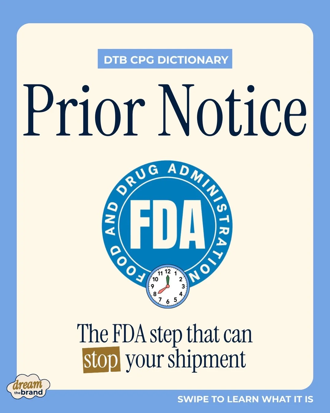 One missing step can stop your entire shipment 🚫
Not because your product isn&rsquo;t good.
But because the system wasn&rsquo;t set up correctly.

&ldquo;Prior Notice&rdquo; sounds technical, but it&rsquo;s simple:
If it&rsquo;s not submitted proper