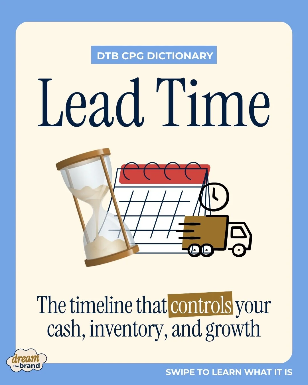 Most founders think &ldquo;lead time&rdquo; = shipping.
It&rsquo;s not.

It&rsquo;s everything that happens before your product is ready to sell.

Production delays.
Packaging issues.
Compliance.
Customs.
Warehouse check-ins.

Every step adds time.
A