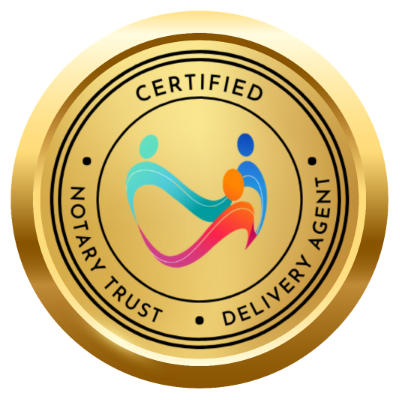 Gold seal certification for certified notary delivery agent in Tupelo, MS. www.legacysigningservices.com