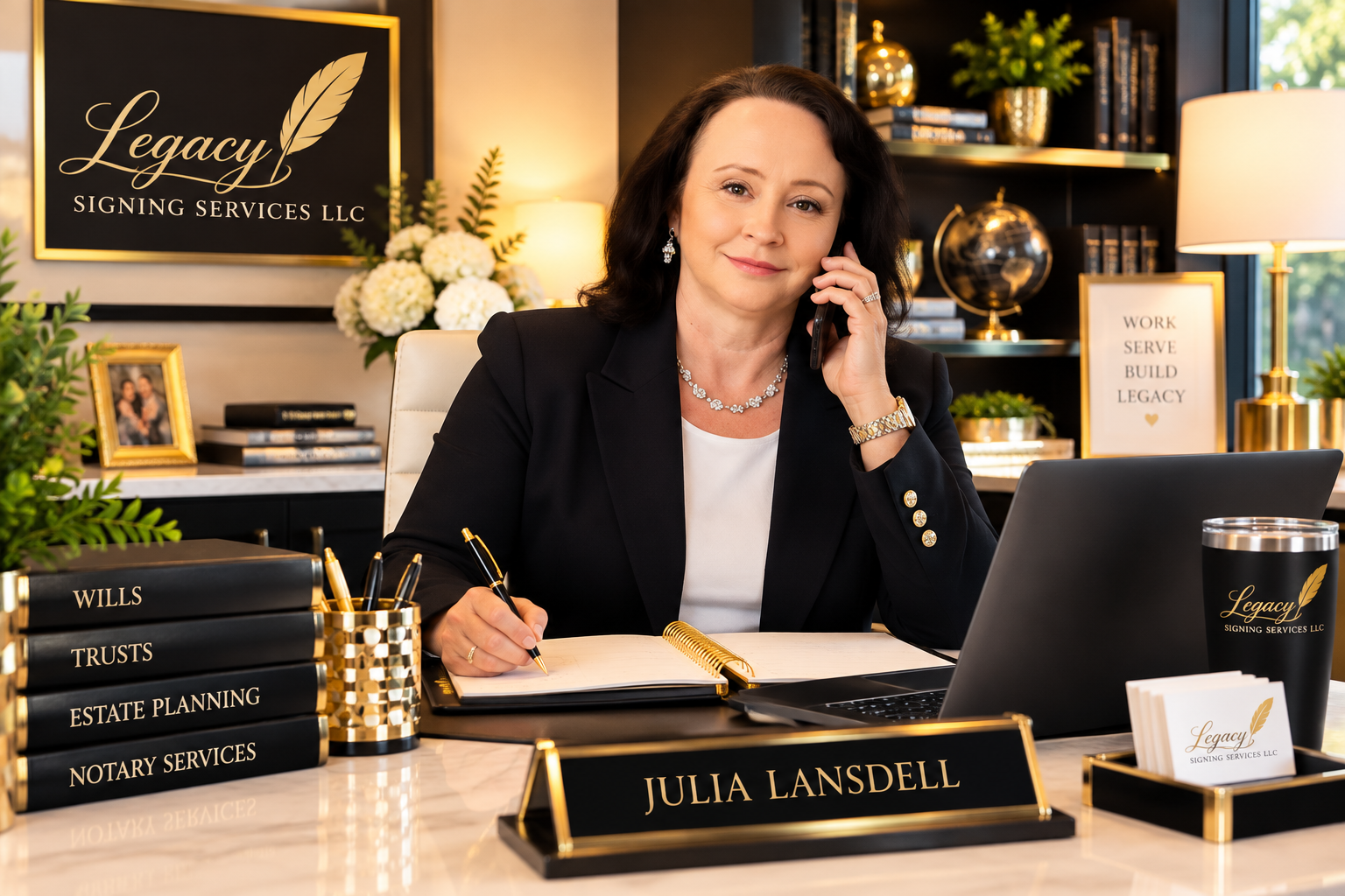Julia Lansdell, mobile notary and trust agent at legacysigningservices.com
