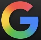 Google logo with a multicolored 'G' Juia Lansdlel.