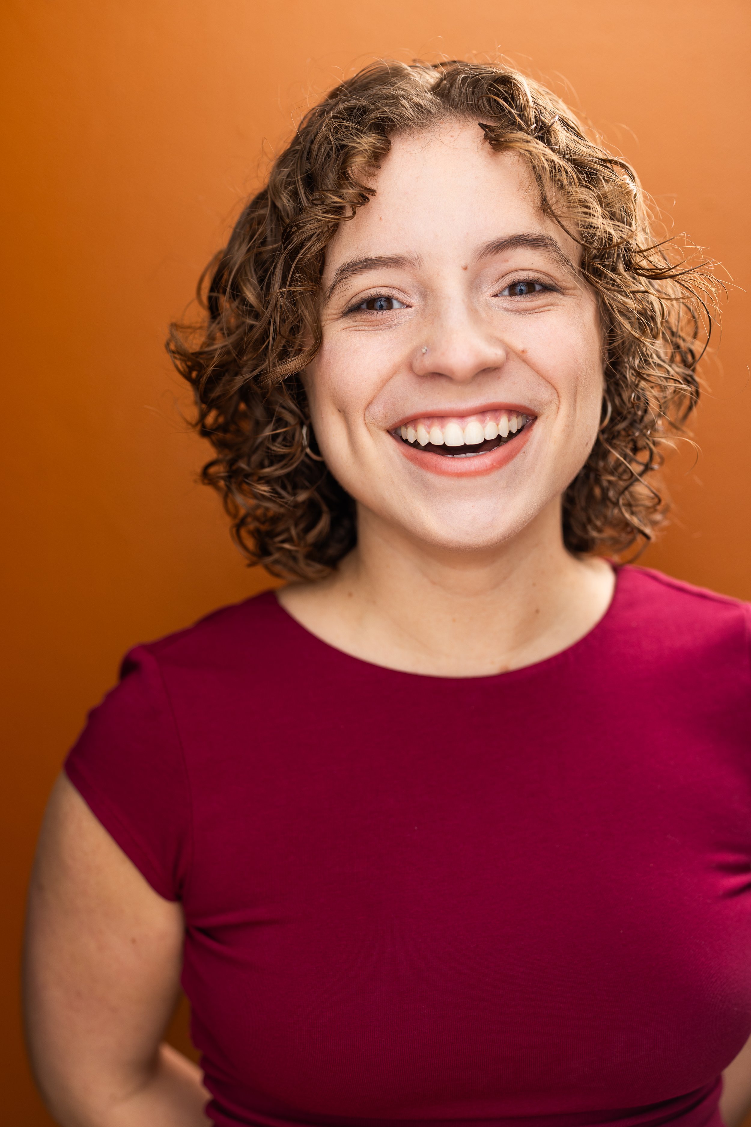 Eva Luna Cirilo comedic commercial actor headshot.