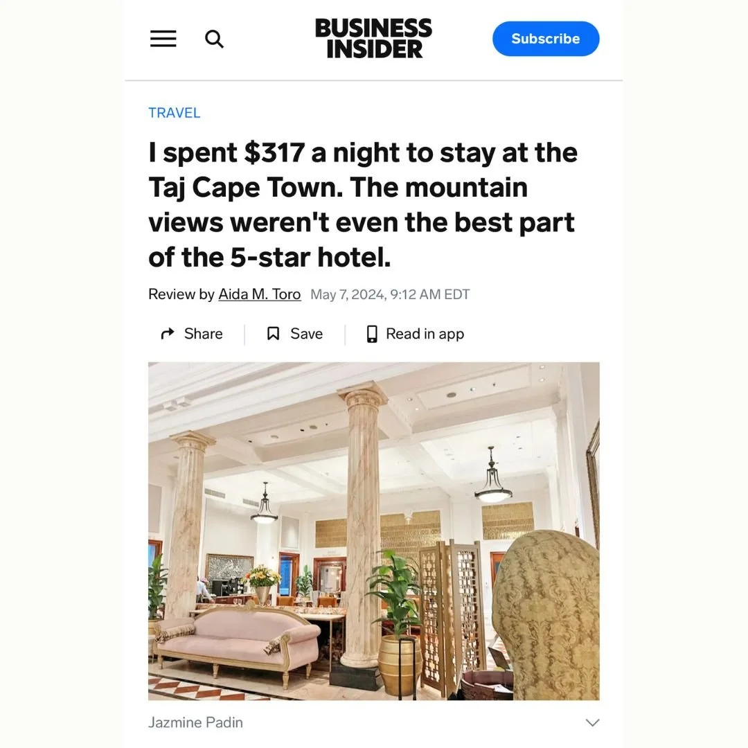 I spent $317 a night to stay at the Taj Cape Town. The mountain views weren't even the best part of the 5-star hotel. for Business insider