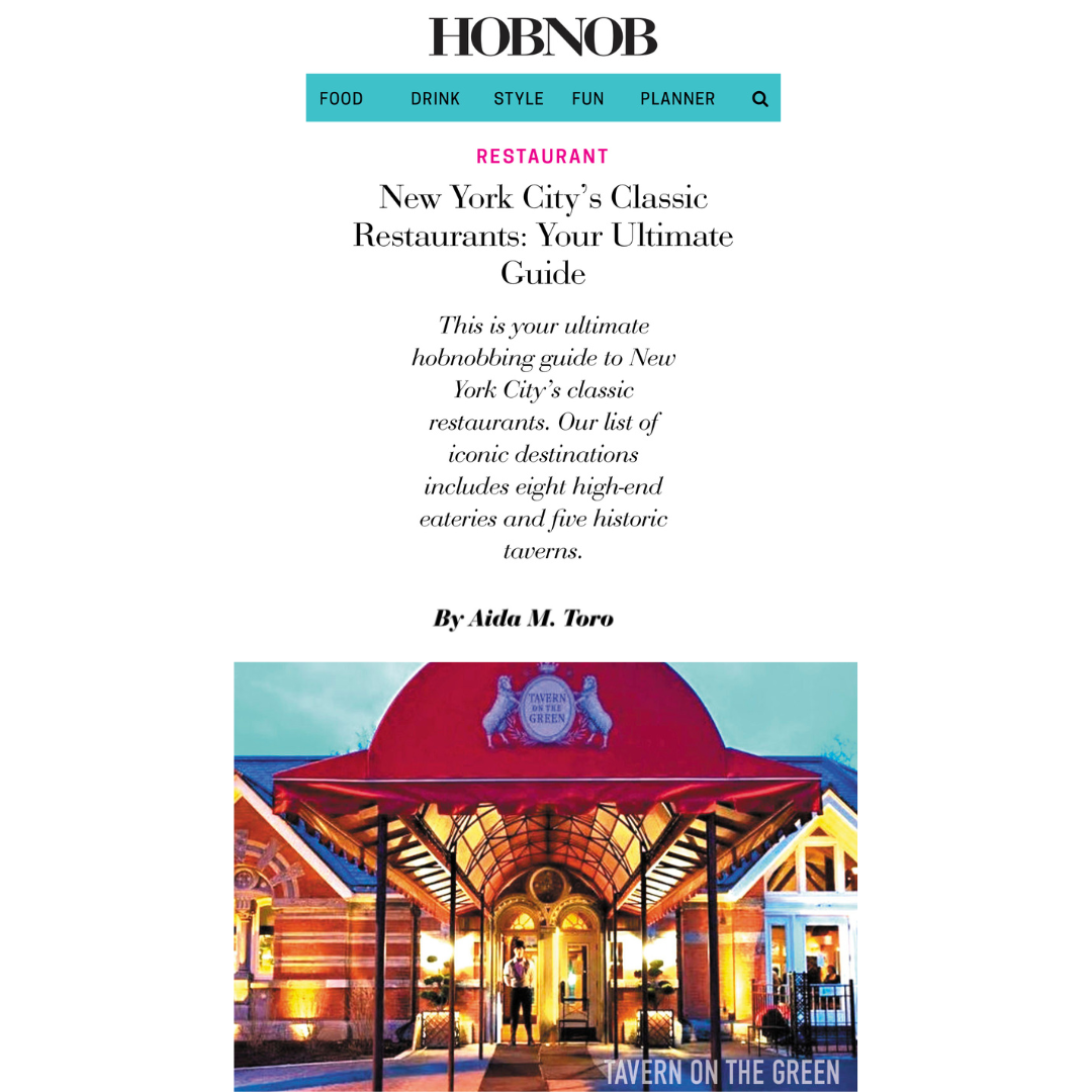 HOBNOB: New York City’s Classic Restaurants: Your Ultimate Guide