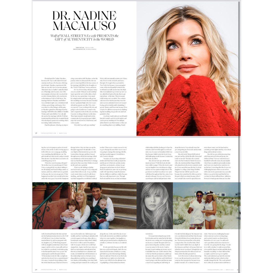 The House Mag: Wolf of Wall Street’s Ex-wife, Dr. Nadine Macaluso, Presents the Gift of Authenticity to the World