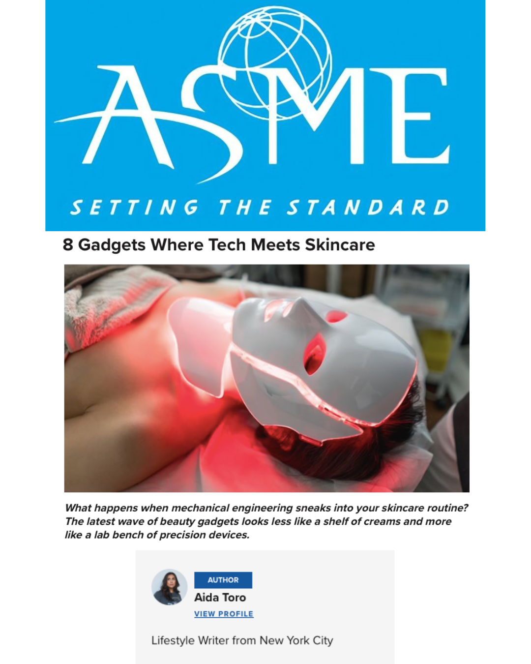 ASME: 8 Gadgets Where Tech Meets Skincare