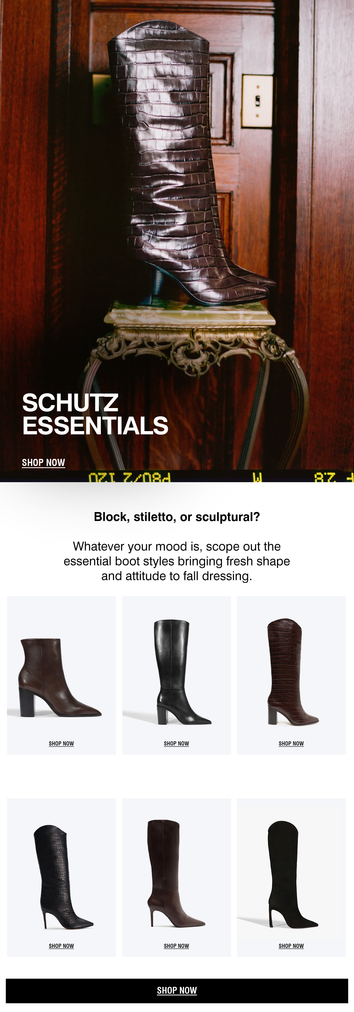 Schutz Fall '26 Essential Boots