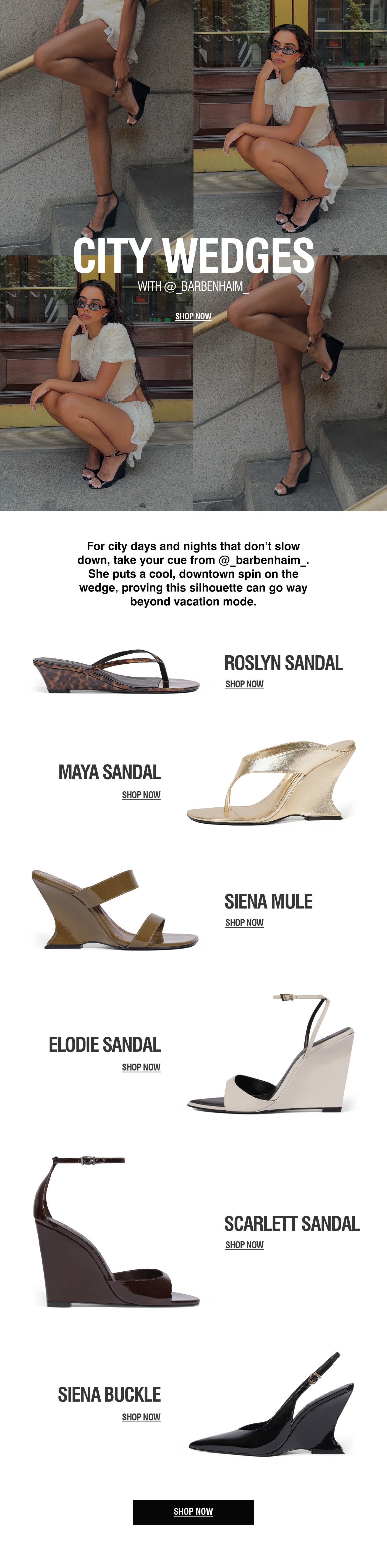 Influencer Spotlight Email: City Wedges With @_barbenhaim_