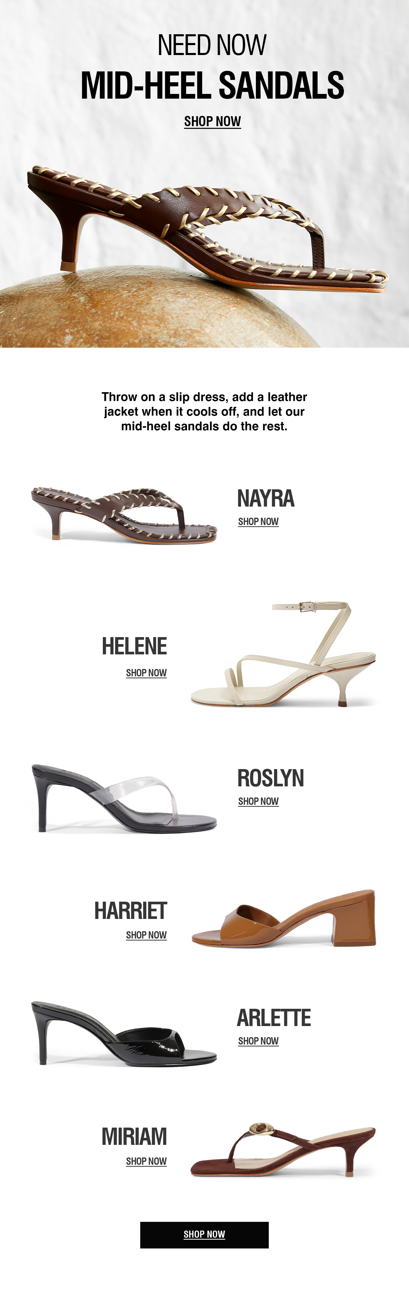 Spring 2026: Mid-Heel Sandals