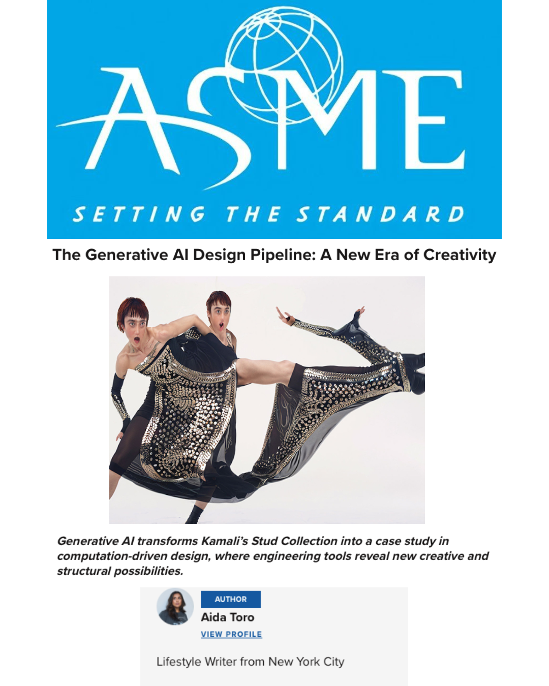 ASME: Generative AI Reworks Norma Kamali’s Stud Collection