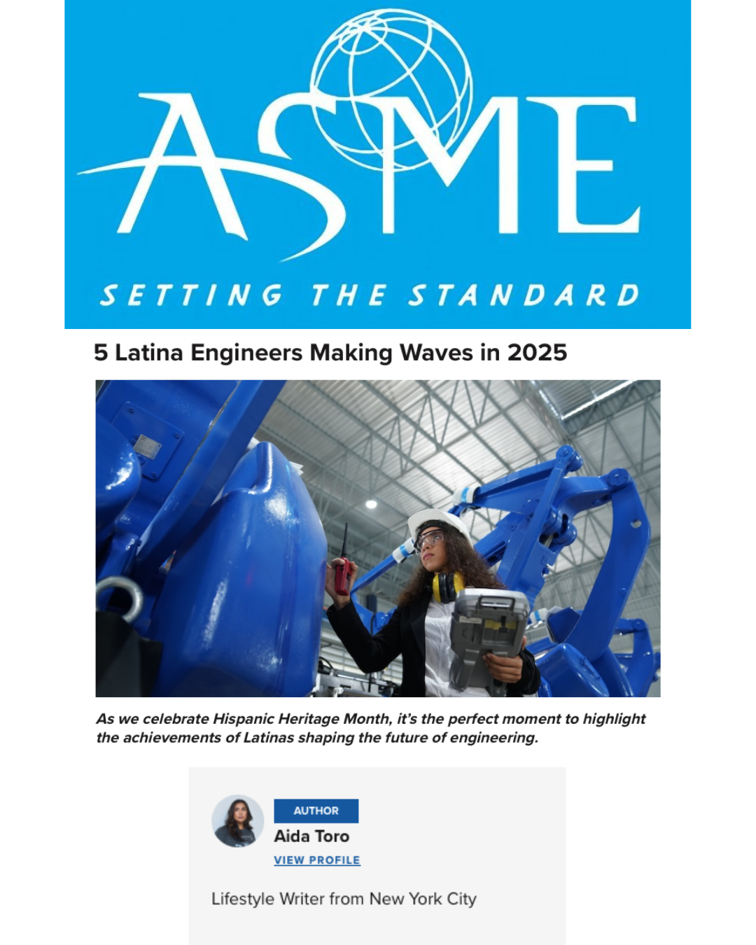 ASME: 5 Latina Engineers Making Waves in 2025