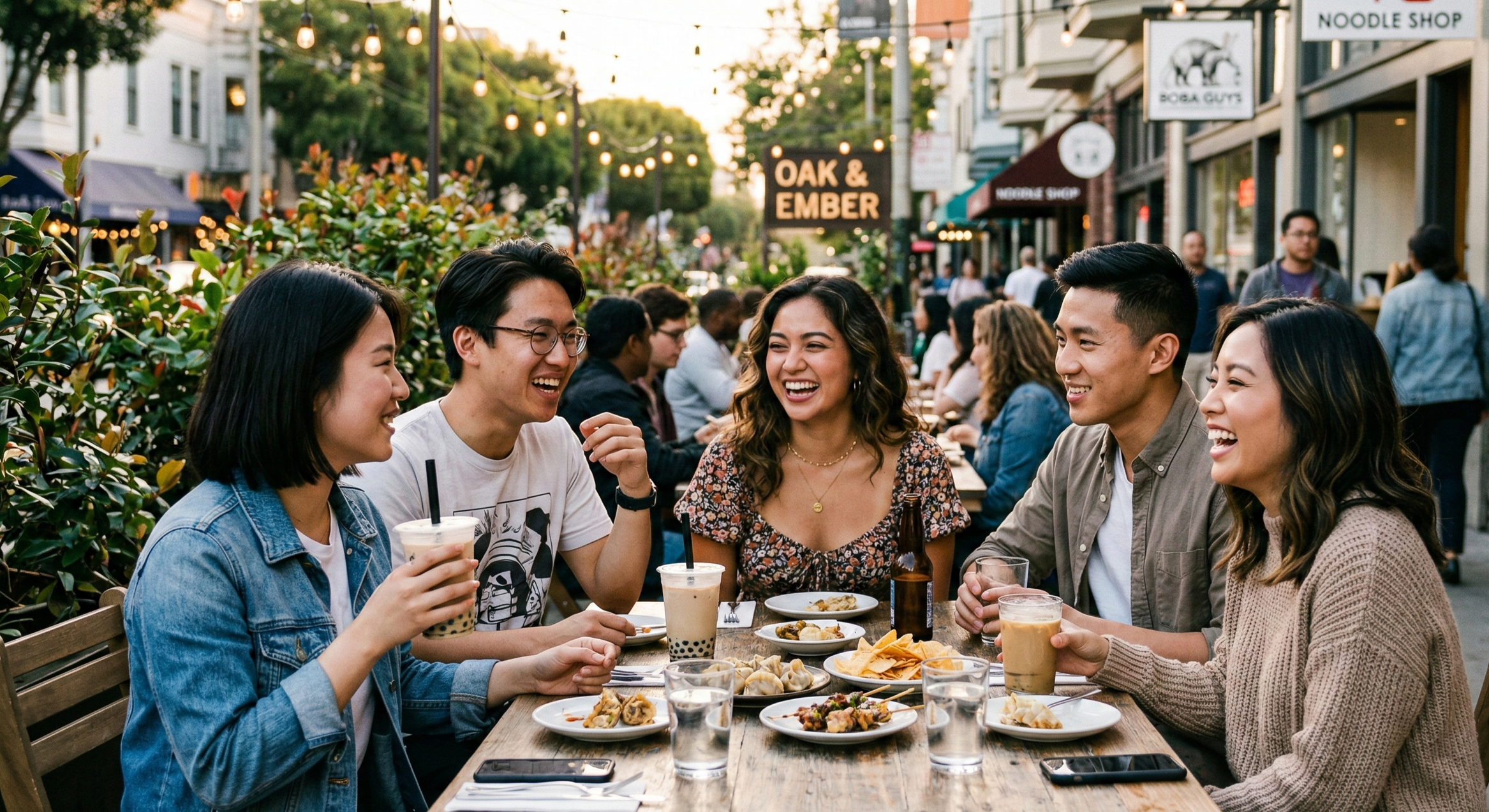 Asian American friends, heritage, culture.