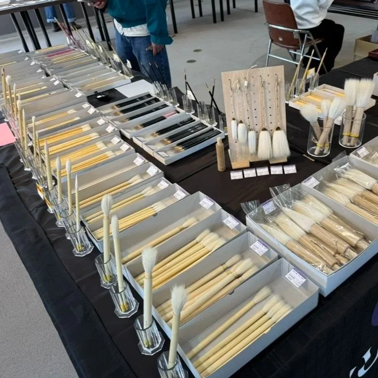Brushes and Gosu  underglaze