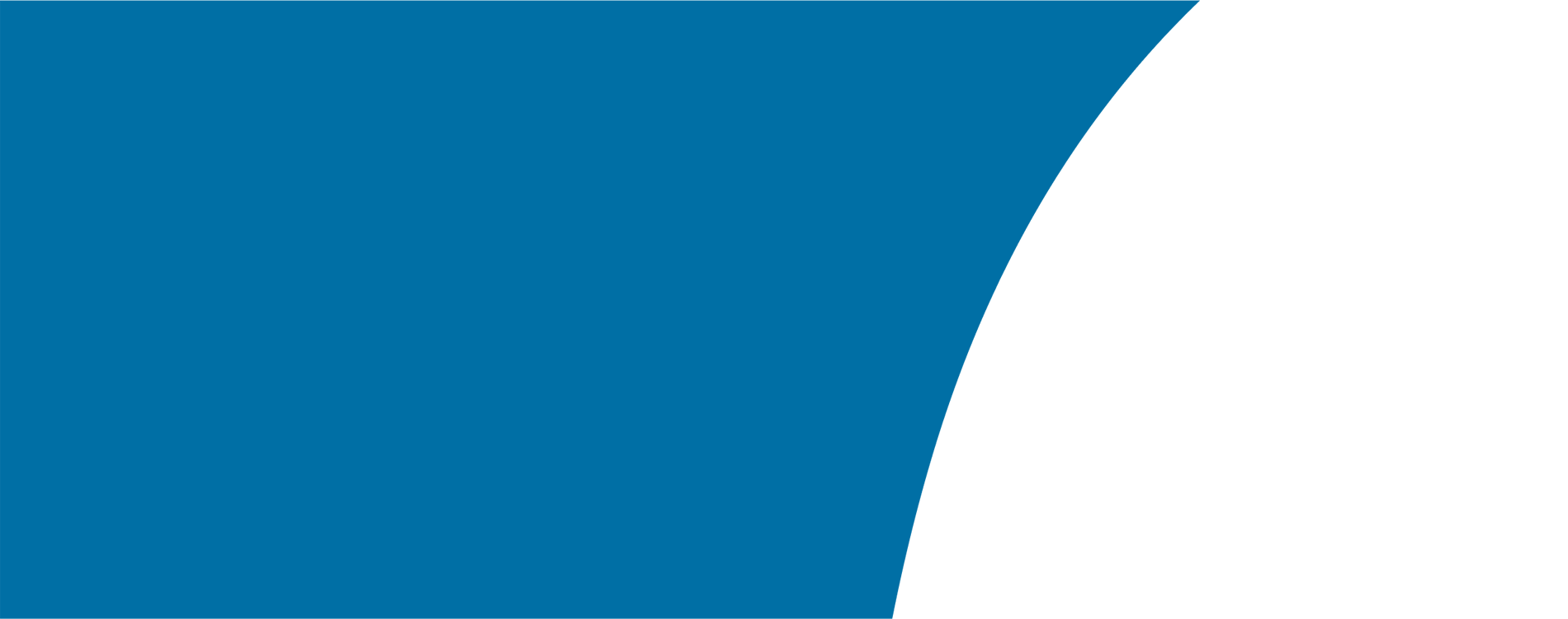 This image features a predominantly blue background with a large black shape on the right side.