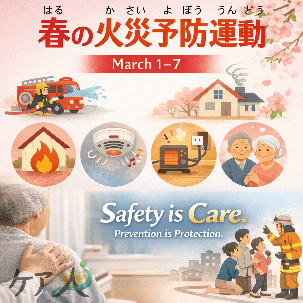 🔥 Spring Fire Prevention Campaign                     春の火災予防運動
