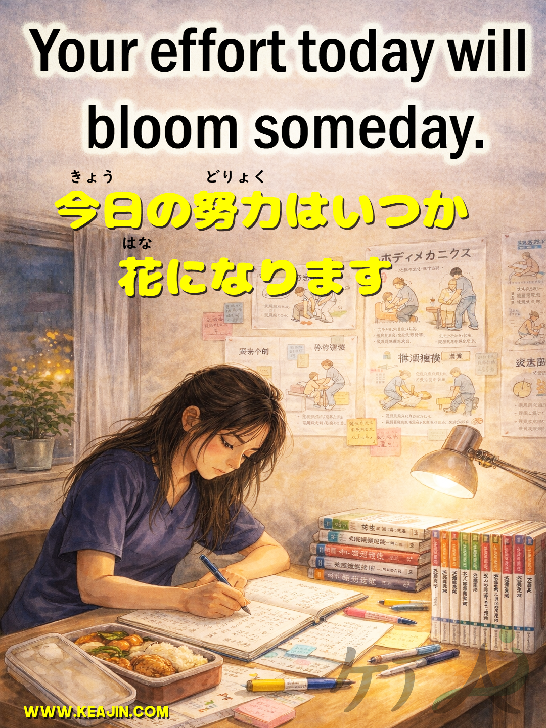  Your effort today will bloom someday.