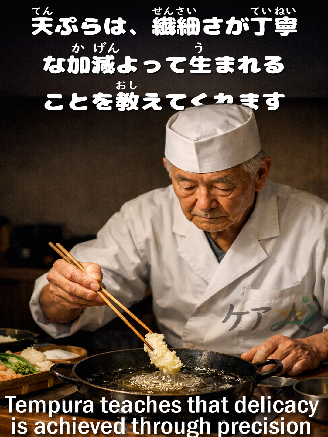 Tempura teaches that delicacy is achieved through precision