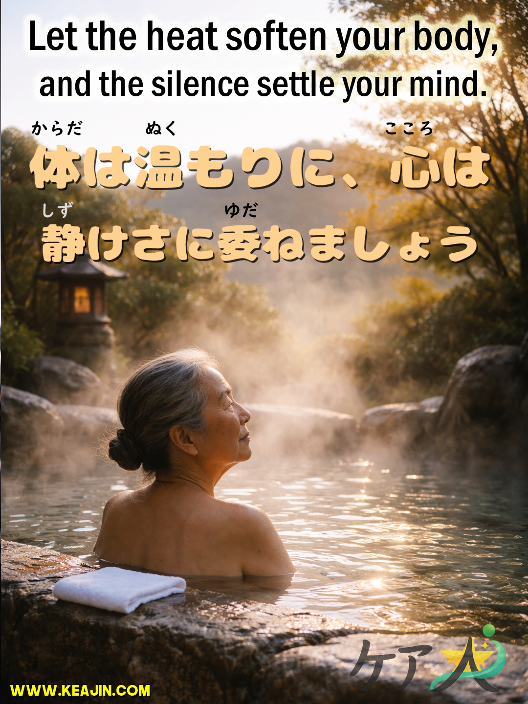 Let the heat soften your body, and the silence settle your mind