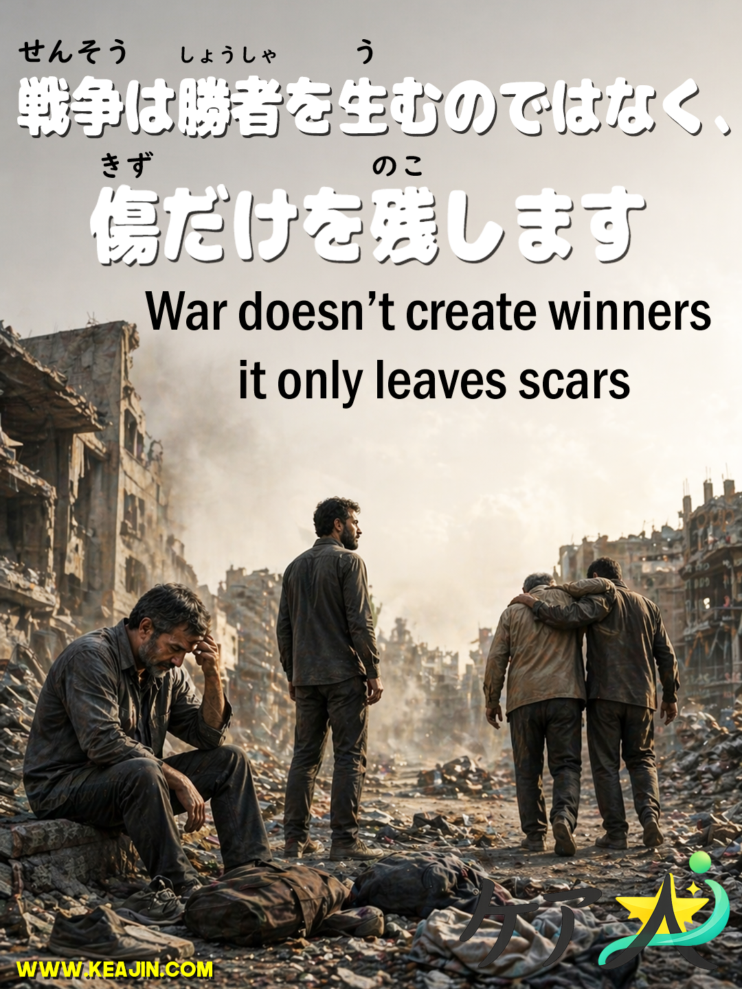 War doesn’t create winners it only leaves scars