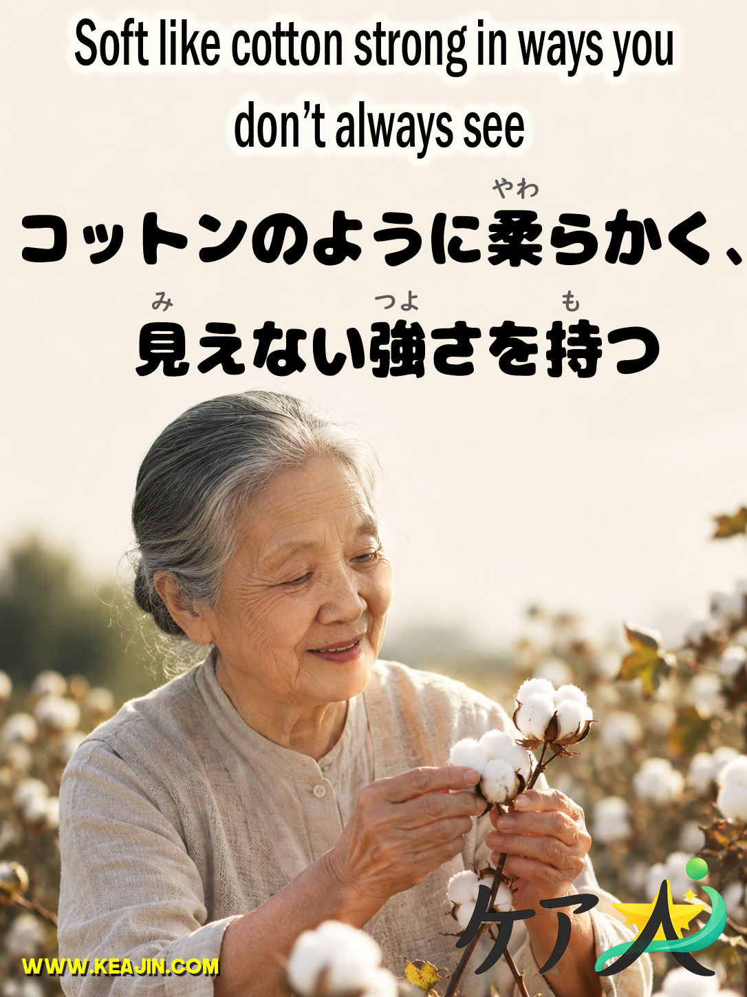 Soft like cotton strong in ways you don’t always see.