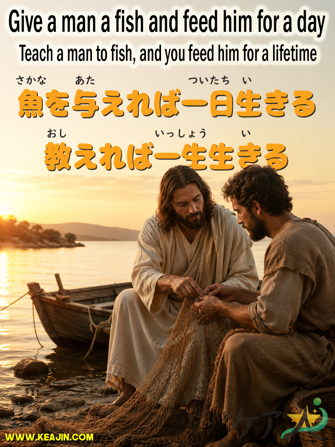 Give a man a fish and feed him for a day. Teach a man to fish, and you feed him for a lifetime.