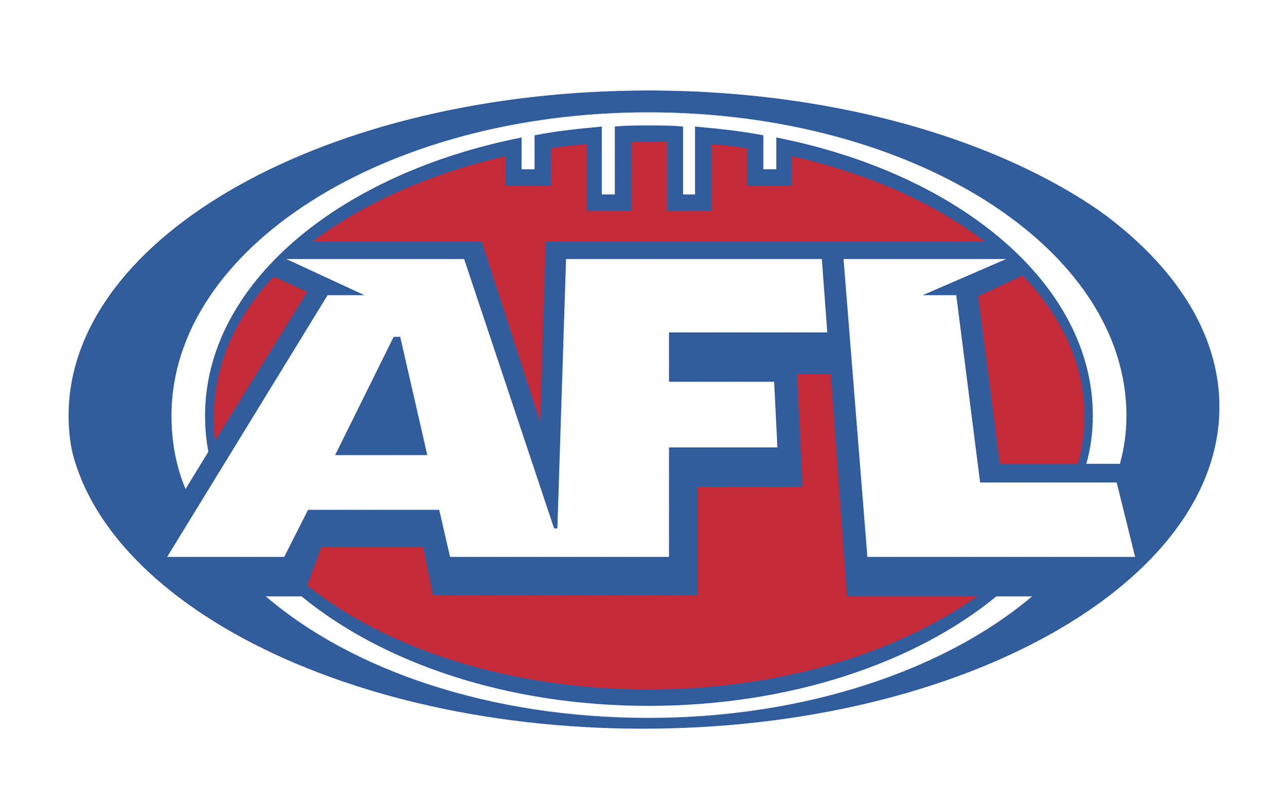 The official logo of the American Football League (AFL) featuring a blue oval with red and white accents and the bold white letters 'AFL' inside.