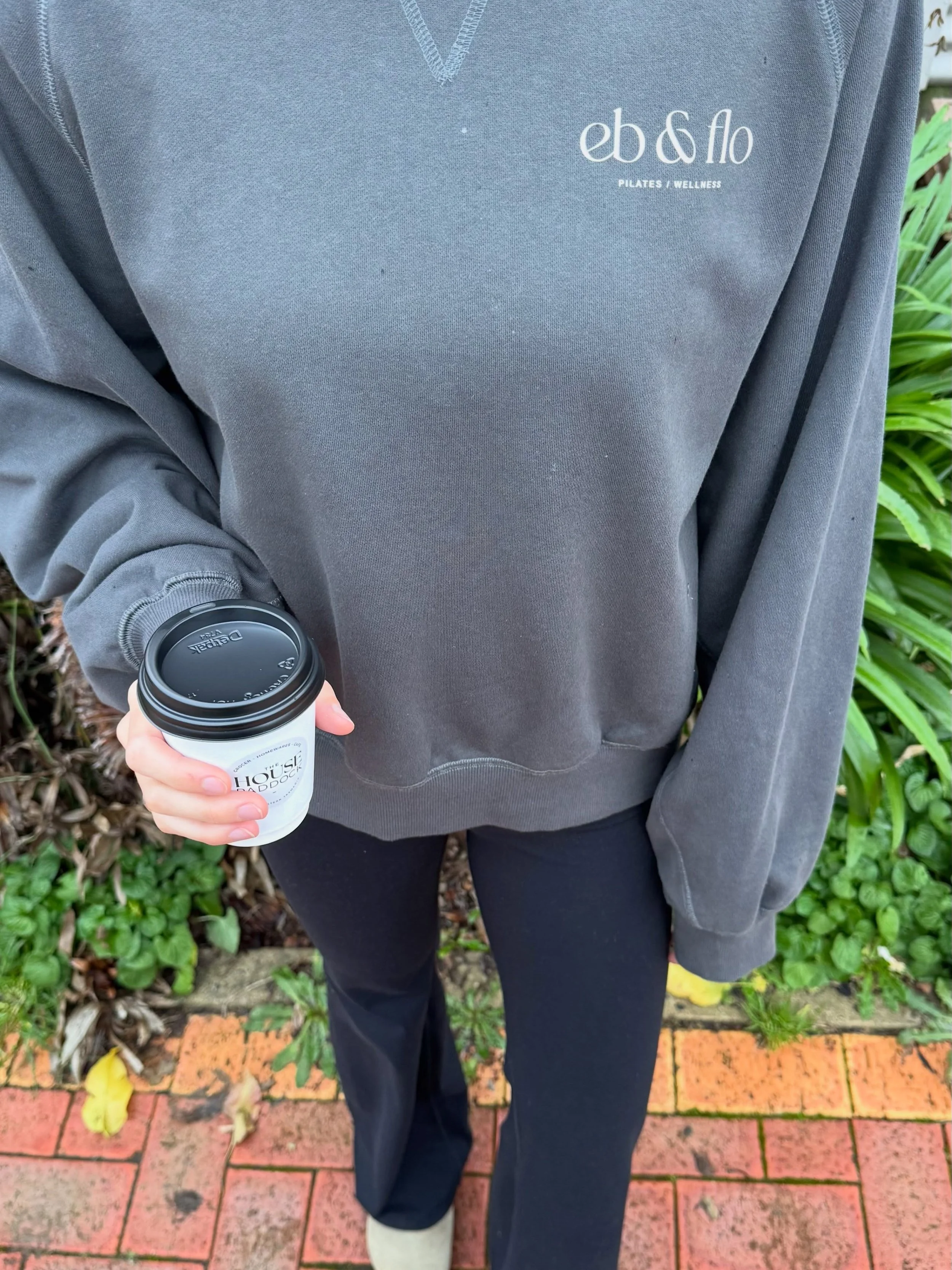 Our best-selling Essential Sweatshirt paired with our High-Waisted Flare Leggings, designed to move with you 🩶