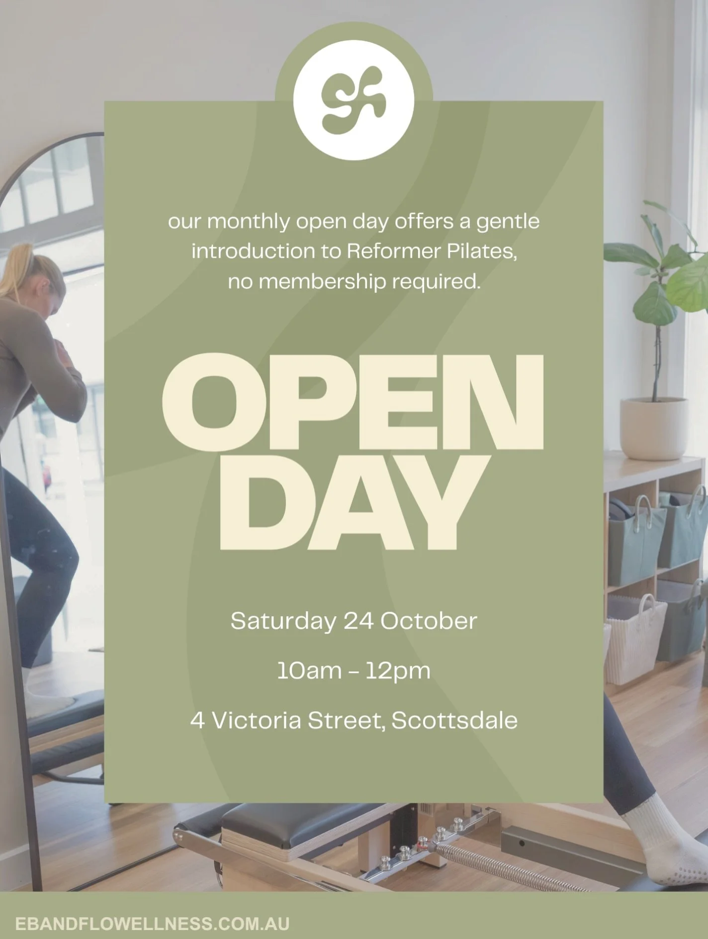 October Open Day 👋🏼

Our monthly open day is designed as a gentle introduction to Reformer Pilates, before committing to a membership. 

An opportunity to experience the studio, learn the basics, and move on your terms in a non-judgemental, guided 