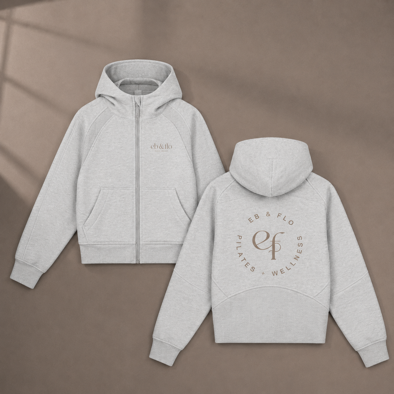Cropped Zip-Through Hoodie