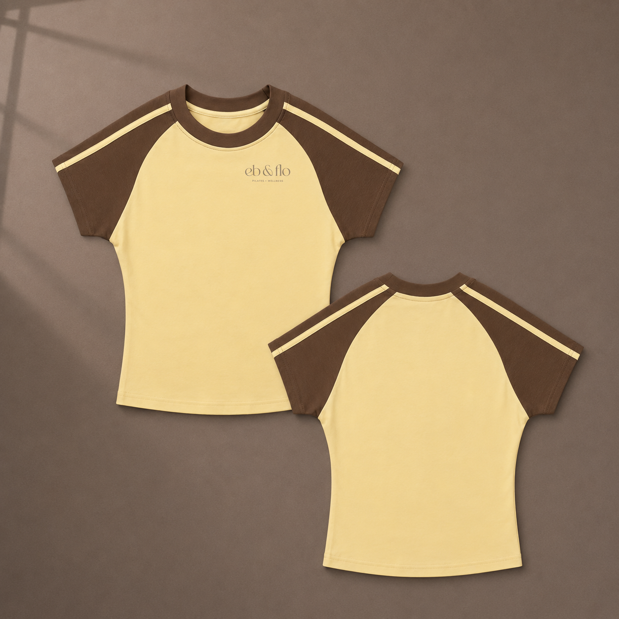 Contrast Stripes Bodycon Raglan  Sleeve T-Shirt