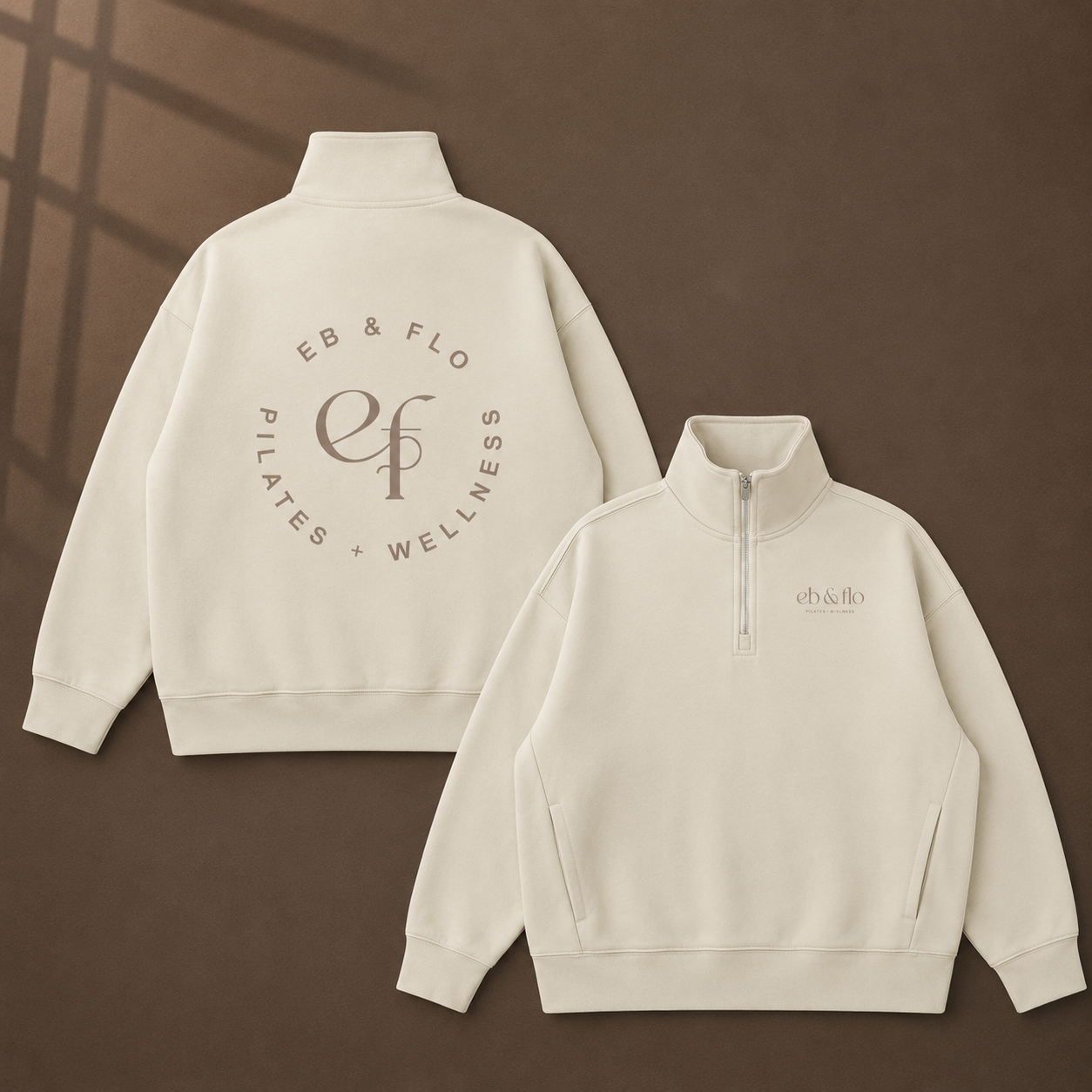 Quarter-Zip Drop Shoulder Sweatshirt