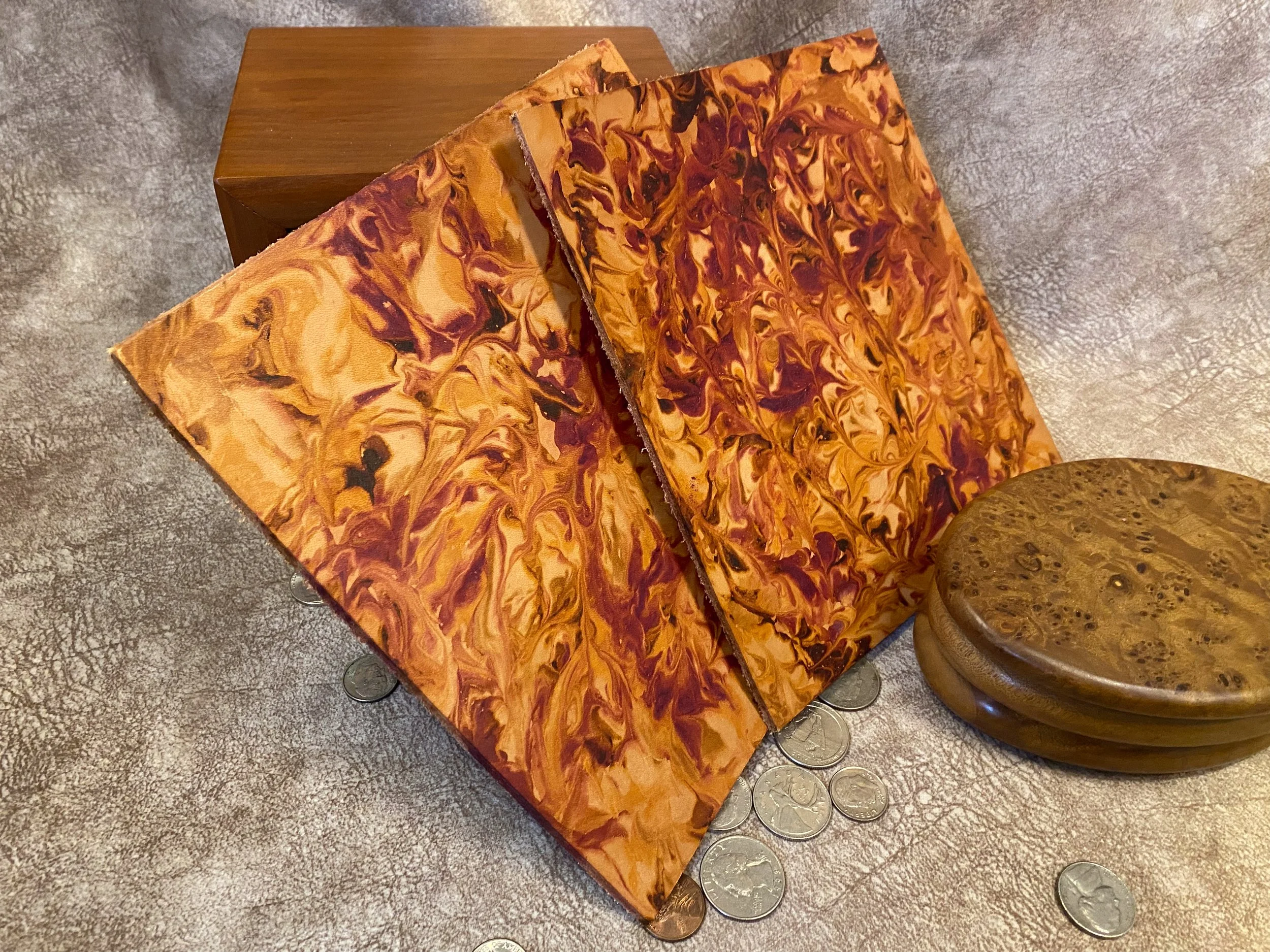 Customizable Marbled Crafting Panels.