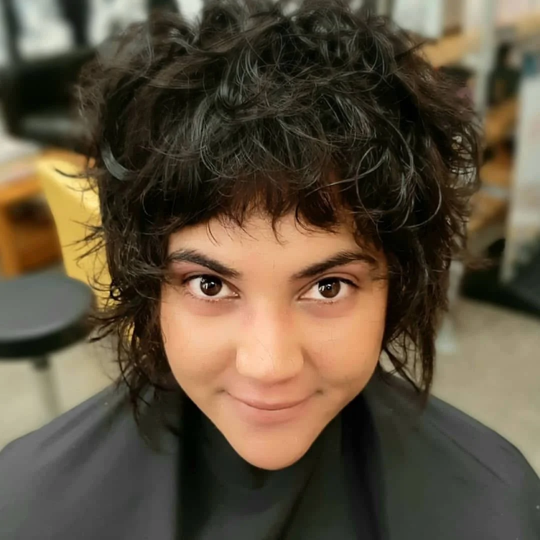Curly cut, thick curly hair, unruly curly hair, dry curly hair, short curly hair styles.