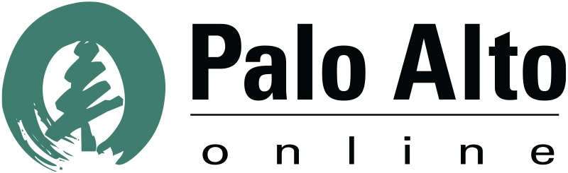 Palo Alto Online logo featuring a stylized globe with a lightning bolt and the text 'Palo Alto Online'