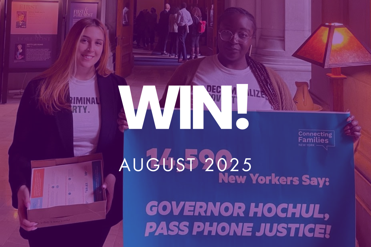 In July 2025, New York was the first state to make all prison and jail communication free administratively by including it in the DOC budget,  including phone calls, video calls, and electronic messages. It is the sixth state to make prison phone cal