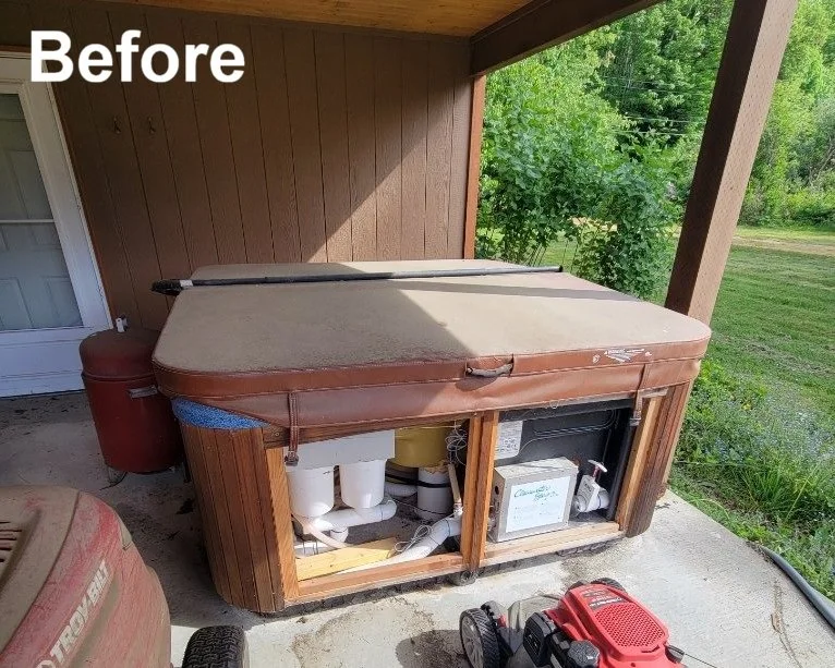Go Big Junk Removal Hot Tub Removal Arlington, WA Before