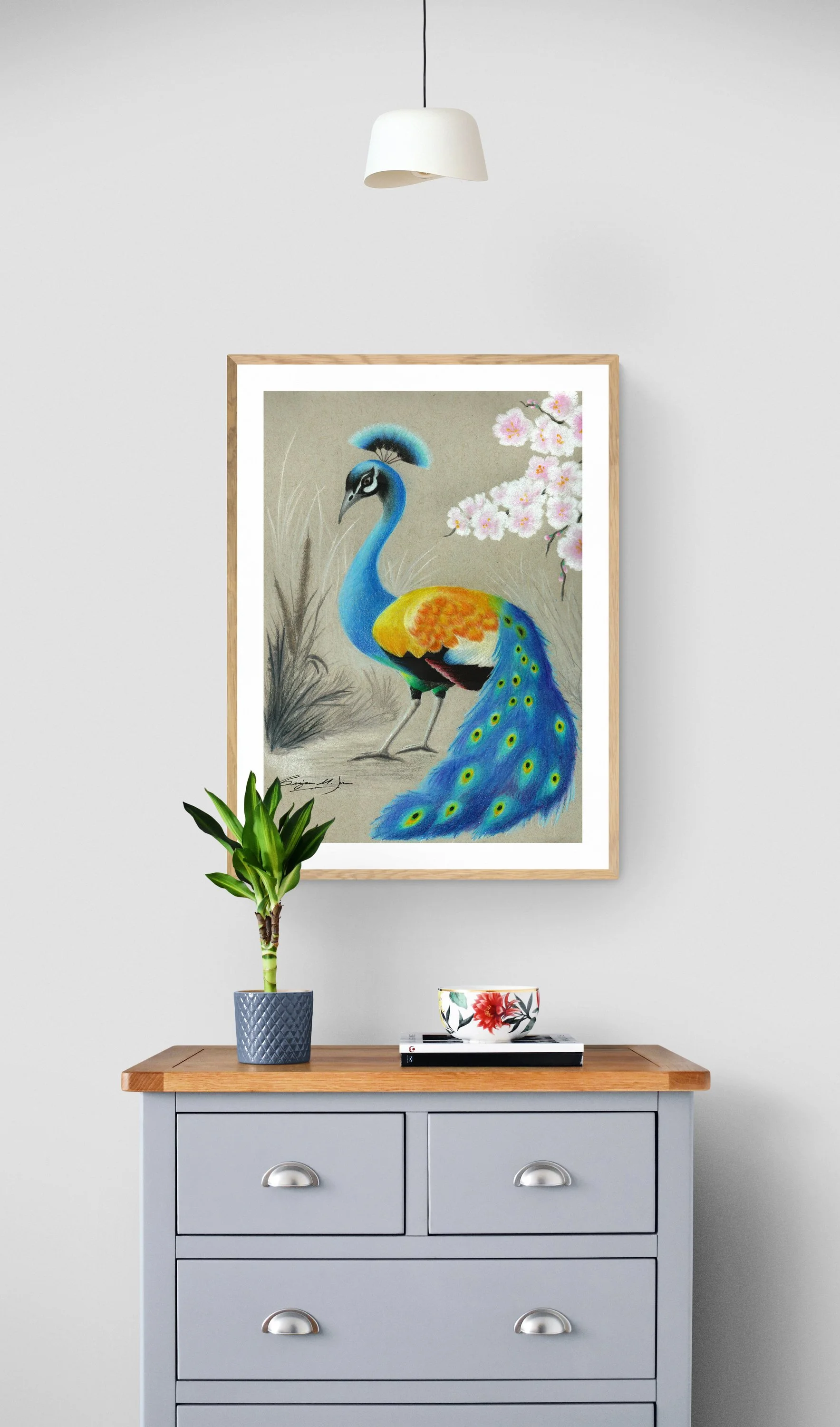 Peacock with Cherry Blossoms.jpg