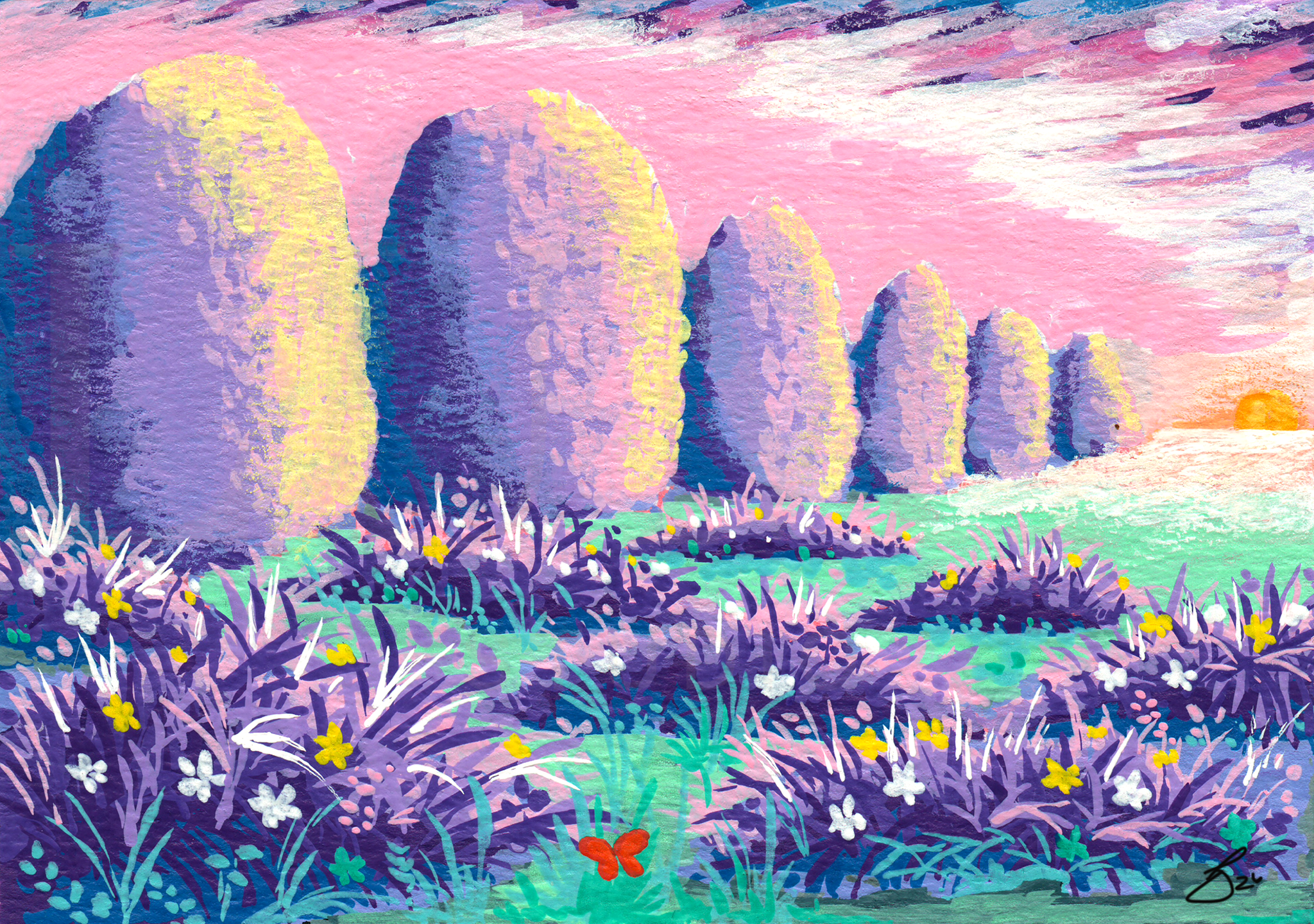 A structured composition focused on rhythm and direction.