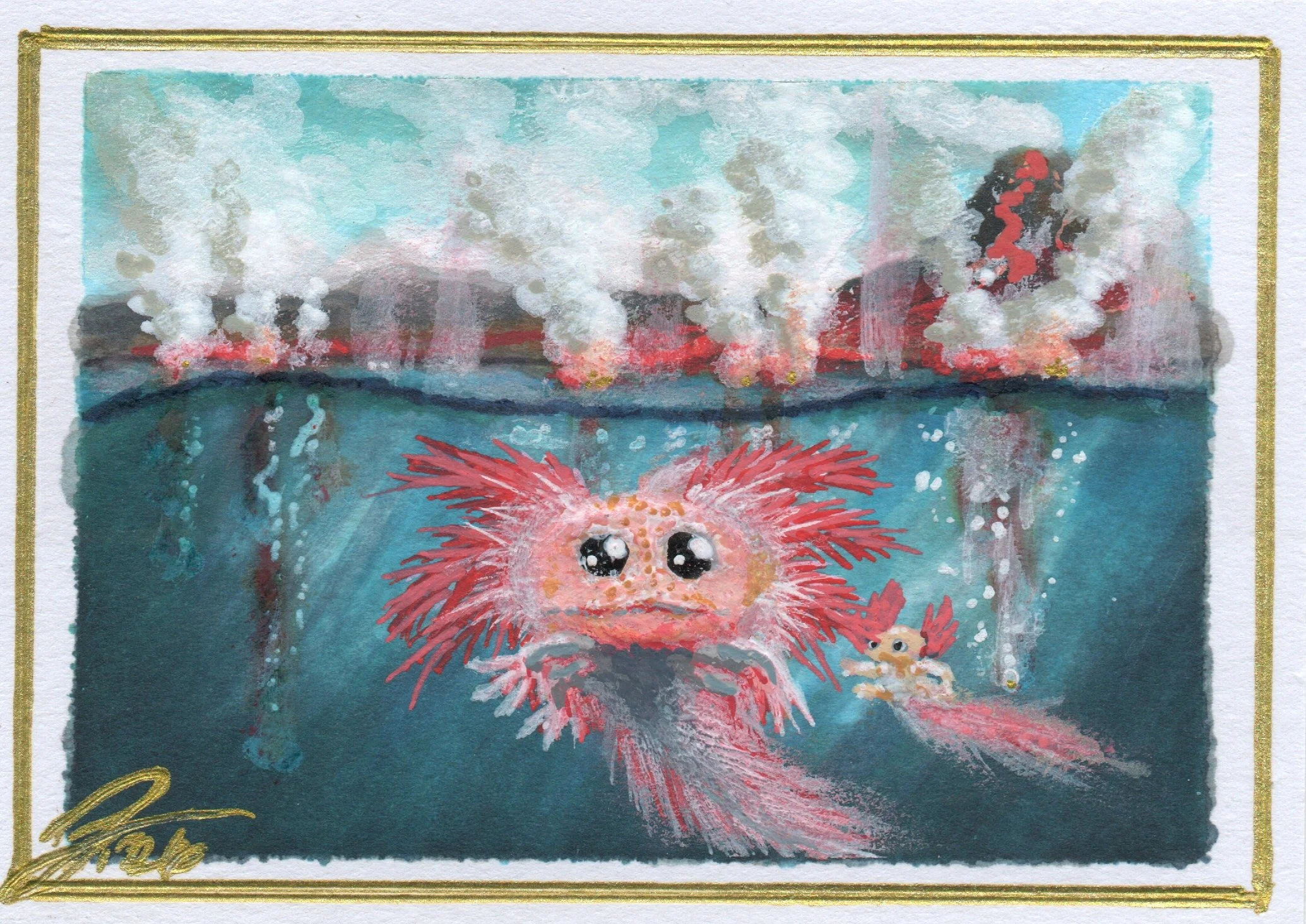 Born of Flame - Tempered by Sea- Octant V of VIII - Masterpieces of the Macrocosm - ACEO