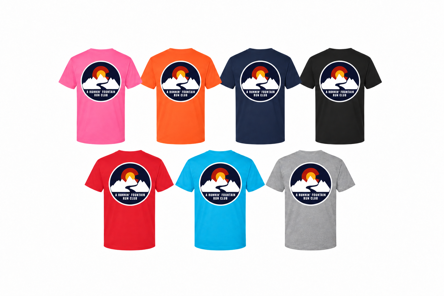 Unisex Performance T-Shirt with Mountains Logo