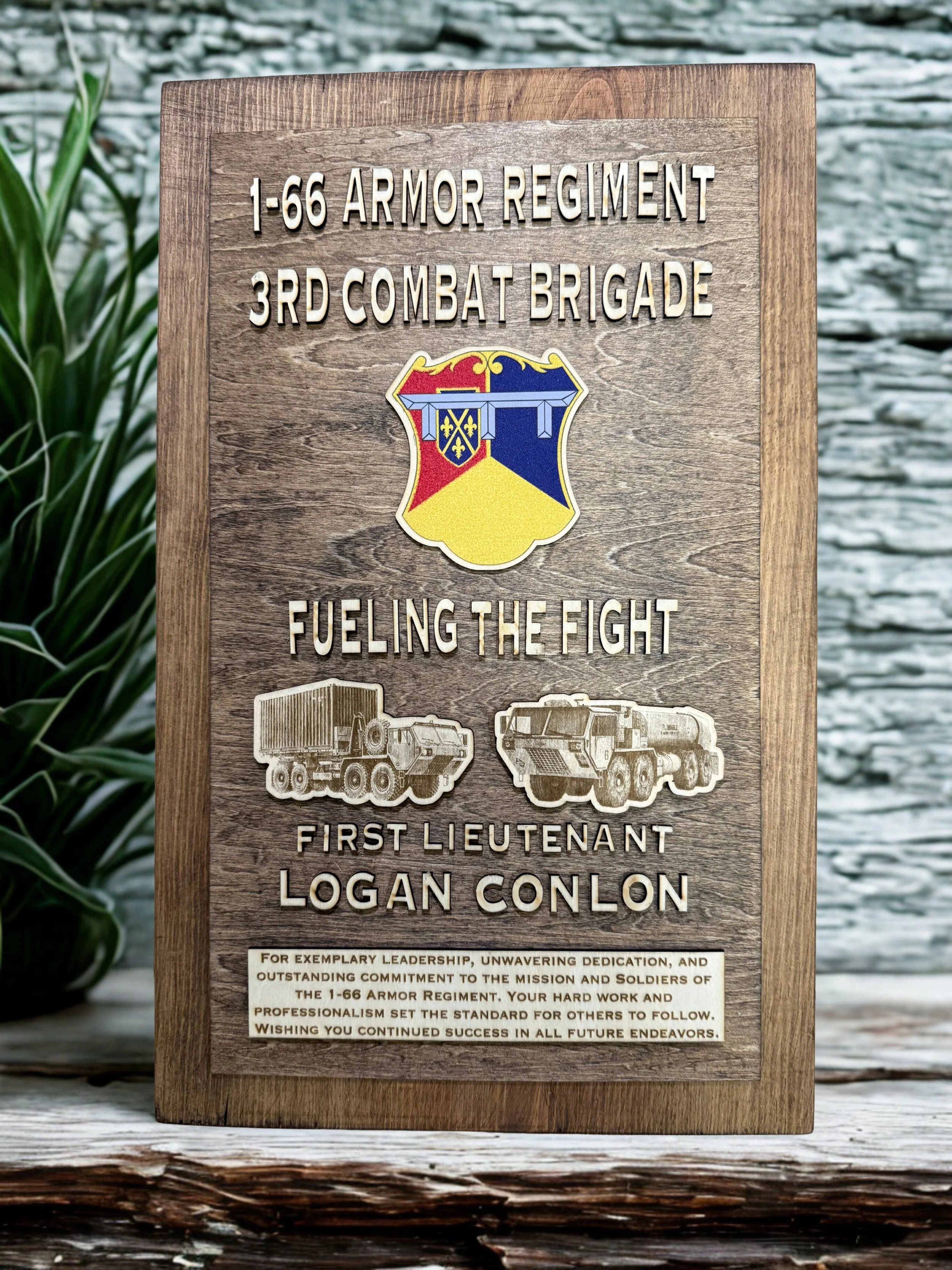 Custom 3D Wooden Plaque