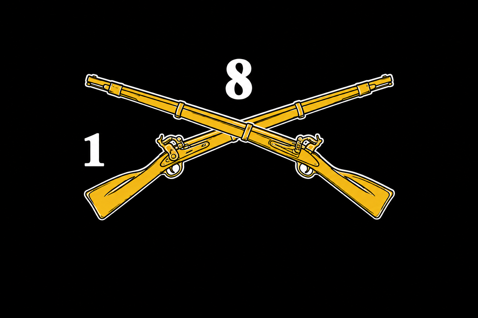 Crossed rifles with bold numbers.png