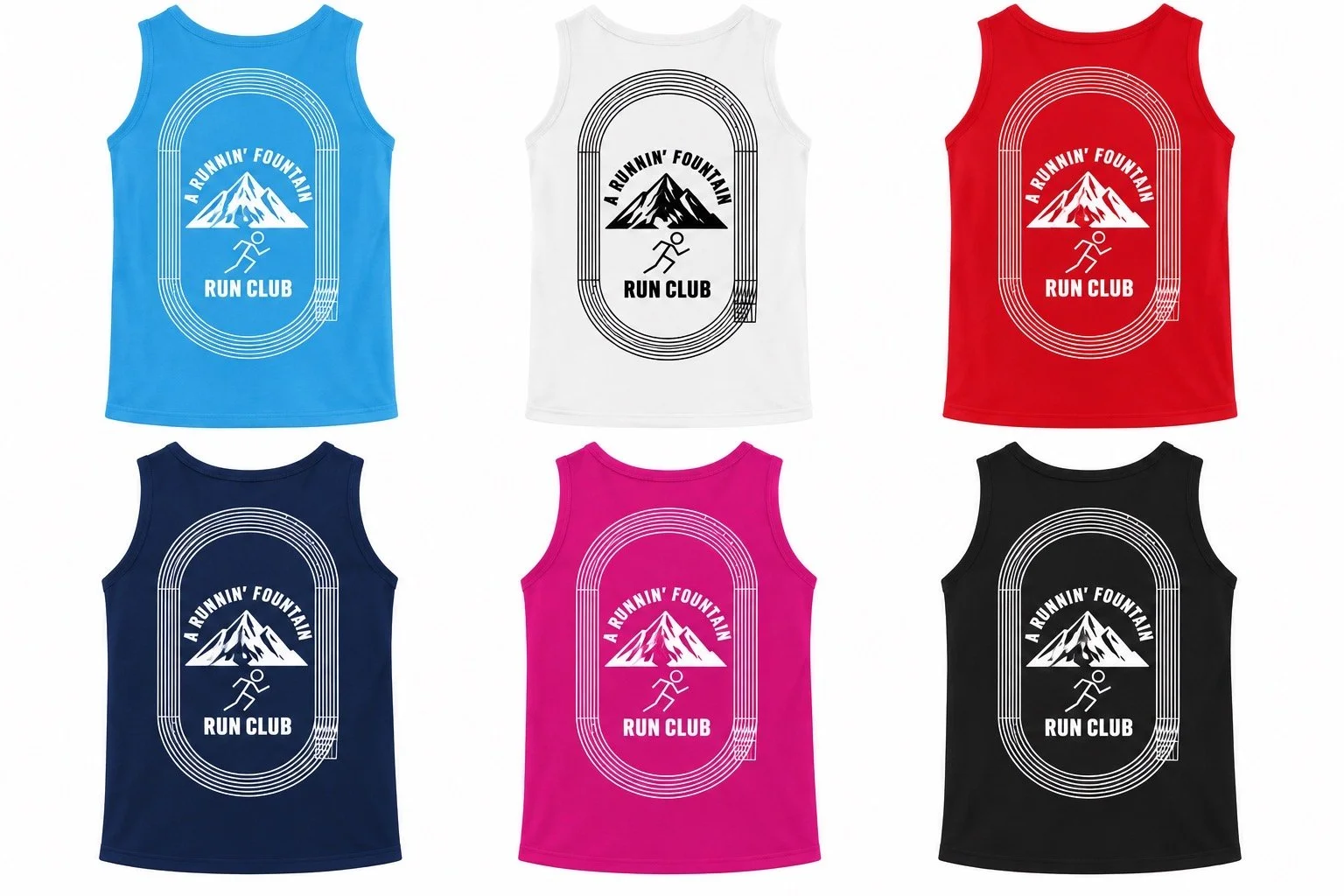 A Runnin’ Fountain Women’s Athletic Tank Top Track Logo