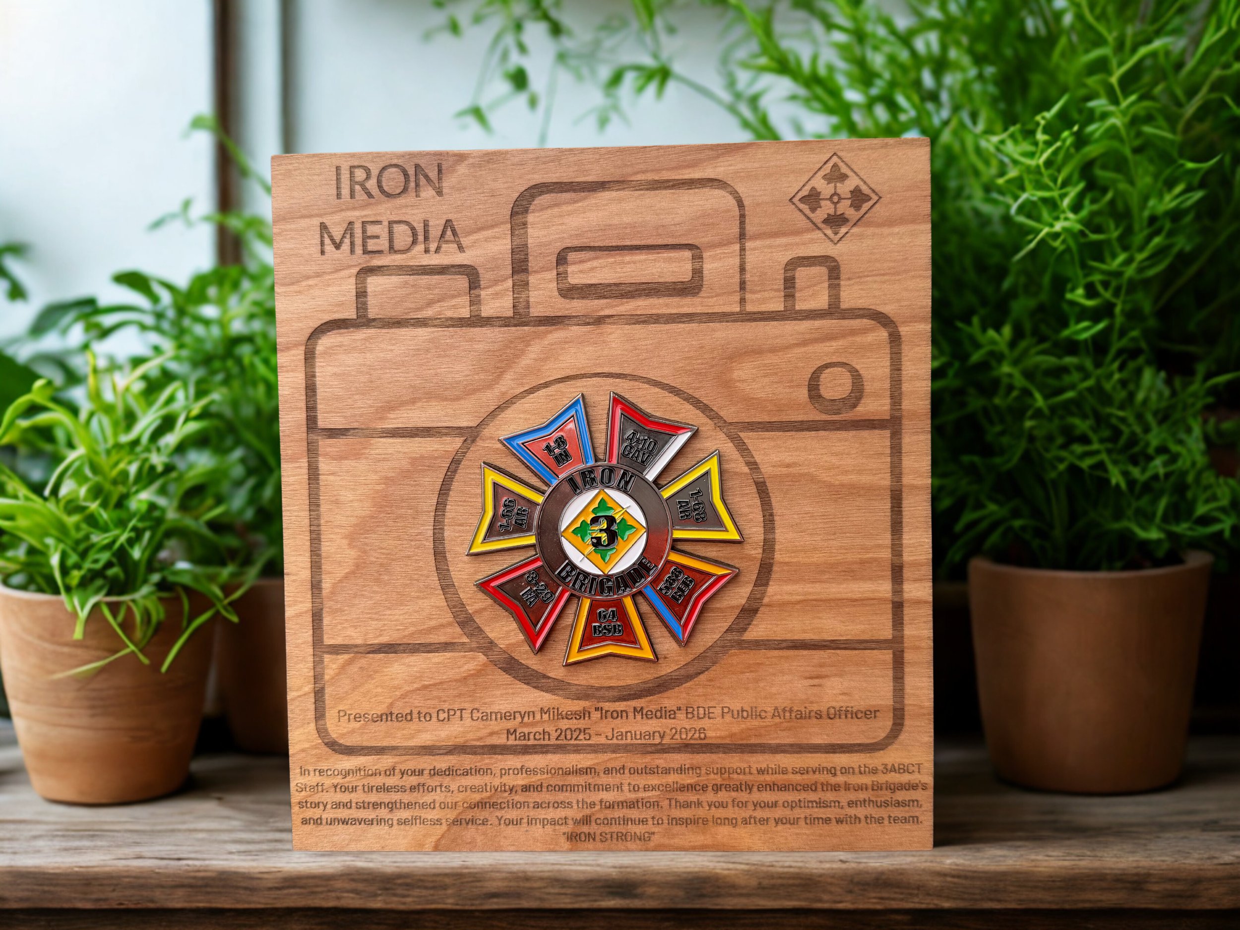 Custom Military Wooden Plaque