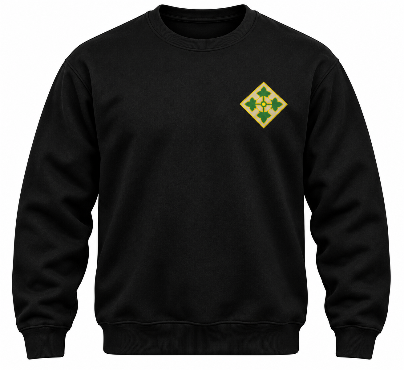 Black Sweatshirt with Clover Diamond Emblem.png