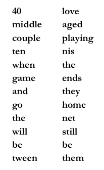 Roger McGough: “40-Love”