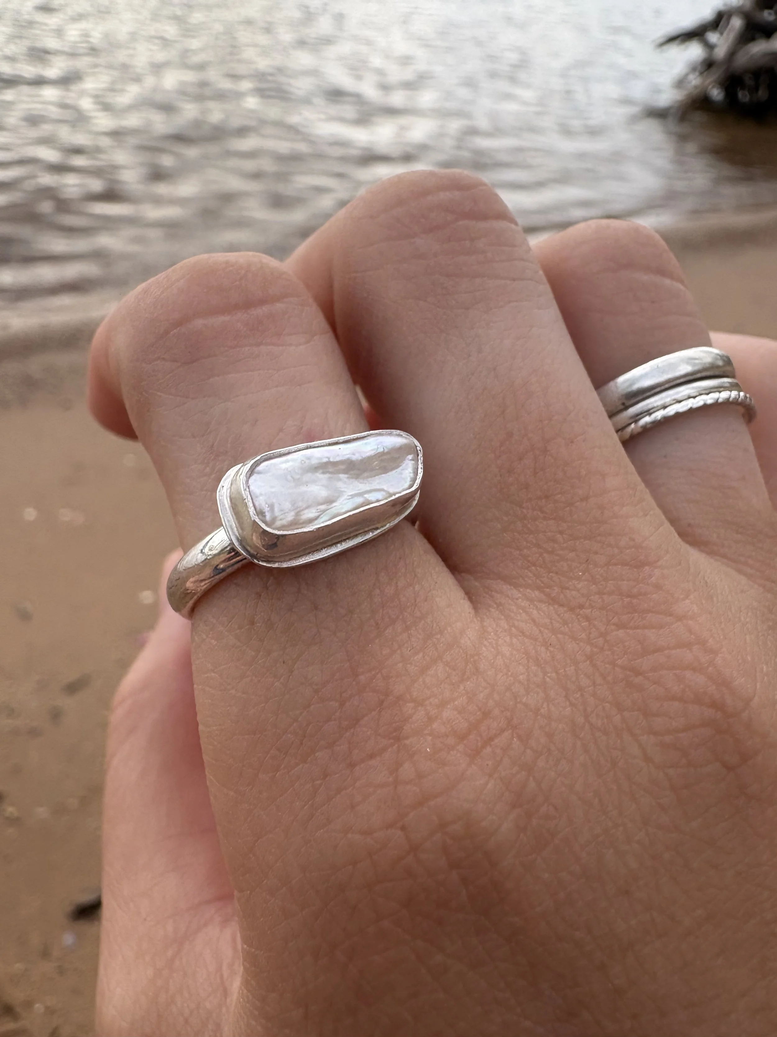 Freshwater Pearl Ring Size 7.5