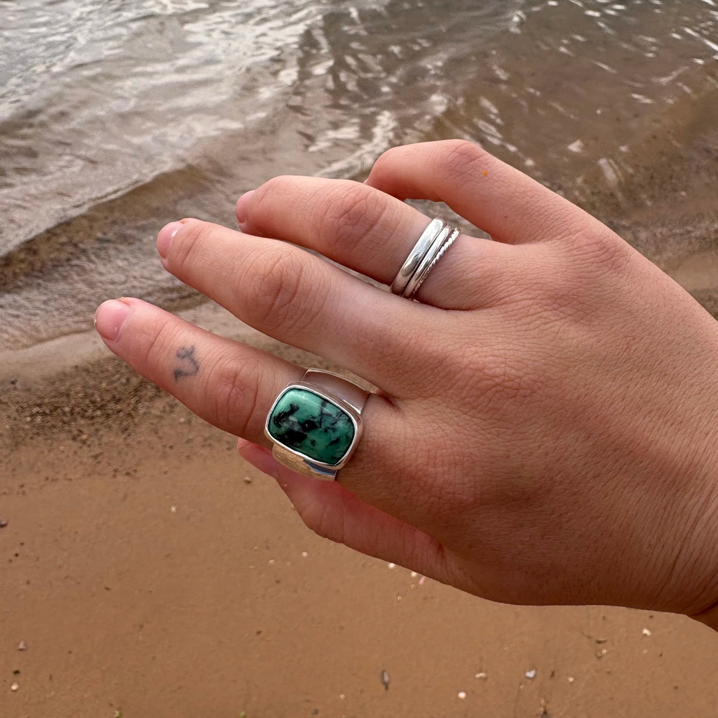 Variquoise Dome Ring Size 7.25